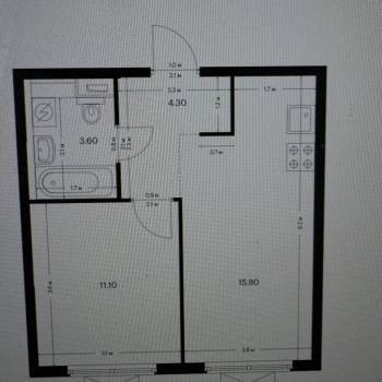 Сдается 1-комнатная квартира, 35 м²