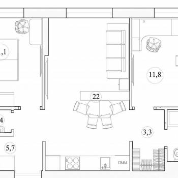 Сдается 2-х комнатная квартира, 58 м²