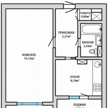 Сдается 1-комнатная квартира, 35 м²