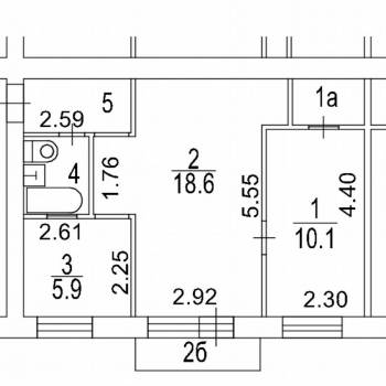 Продается 2-х комнатная квартира, 42,7 м²