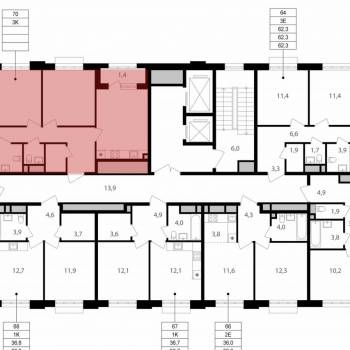 Продается 3-х комнатная квартира, 78,5 м²