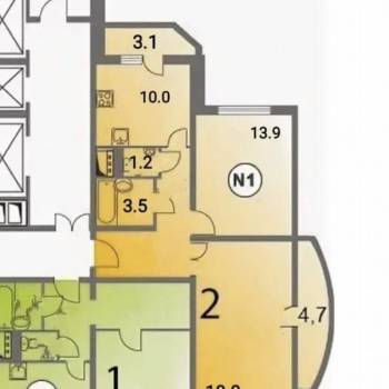 Продается 2-х комнатная квартира, 56,4 м²