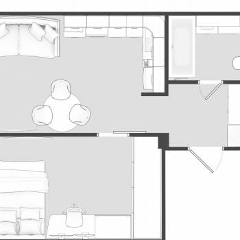 Сдается 1-комнатная квартира, 41 м²