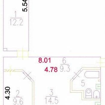 Продается 3-х комнатная квартира, 55,9 м²