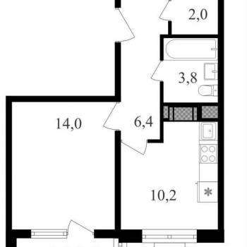 Сдается 1-комнатная квартира, 41 м²