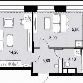 Продается 1-комнатная квартира, 38,8 м²