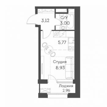 Продается 1-комнатная квартира, 21 м²