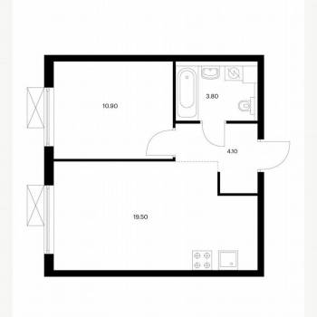 Сдается 1-комнатная квартира, 37,6 м²