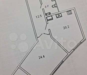 Продается 1-комнатная квартира, 72 м²