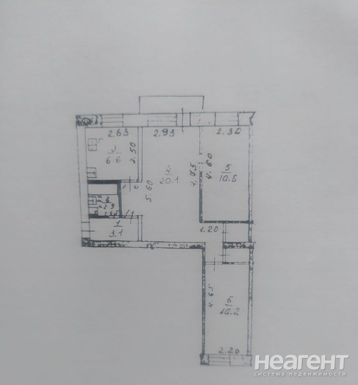 Продается 3-х комнатная квартира, 55,3 м²