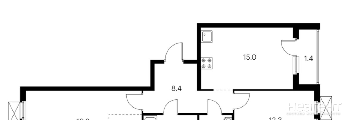 Продается 2-х комнатная квартира, 63 м²