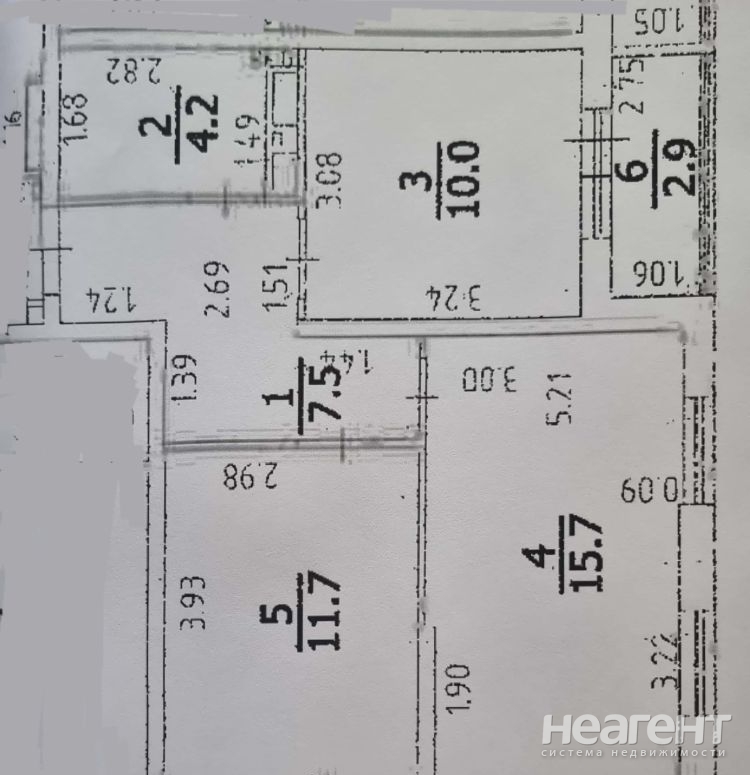 Продается 2-х комнатная квартира, 52 м²