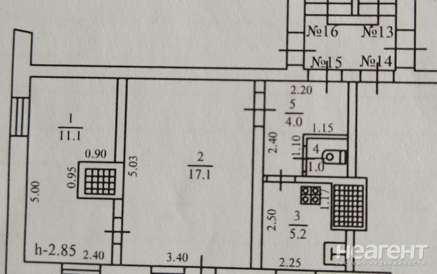 Продается 2-х комнатная квартира, 38,4 м²