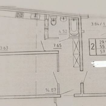 Продается 2-х комнатная квартира, 56,4 м²