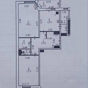 Продается 2-х комнатная квартира, 71 м²