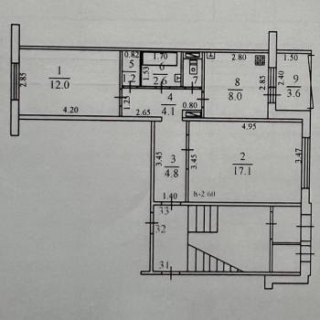 Продается 2-х комнатная квартира, 56,1 м²