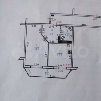 Продается 1-комнатная квартира, 41,5 м²