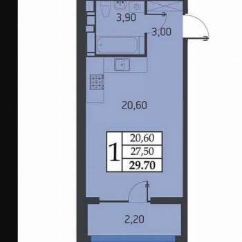 Продается 1-комнатная квартира, 30 м²