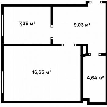 Продается 1-комнатная квартира, 38,2 м²