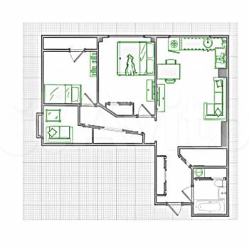 Продается 3-х комнатная квартира, 53 м²