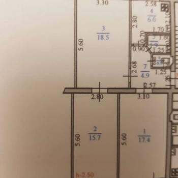 Продается 3-х комнатная квартира, 65,3 м²