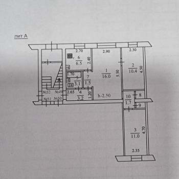 Продается 3-х комнатная квартира, 55,4 м²