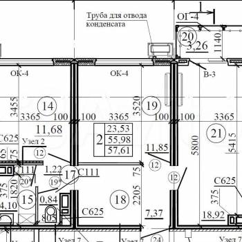 Сдается 2-х комнатная квартира, 60 м²
