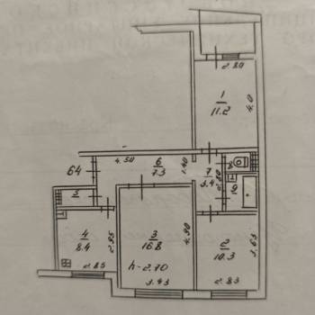 Продается 3-х комнатная квартира, 64,8 м²