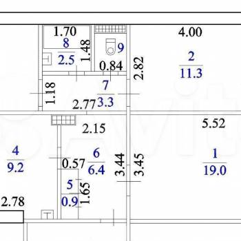 Продается 3-х комнатная квартира, 64,1 м²