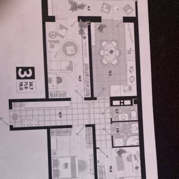 Продается 3-х комнатная квартира, 90 м²