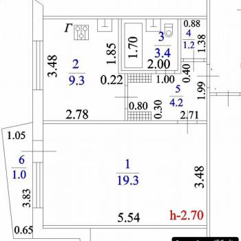 Продается 1-комнатная квартира, 40 м²