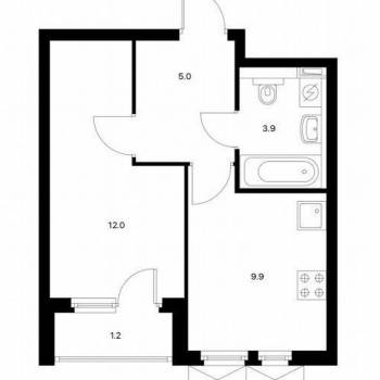 Продается 1-комнатная квартира, 32 м²