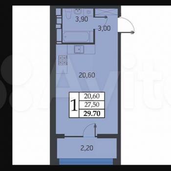Продается 1-комнатная квартира, 30 м²
