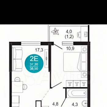 Сдается 2-х комнатная квартира, 40 м²