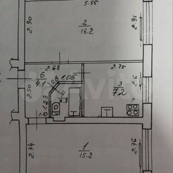Продается 2-х комнатная квартира, 45 м²
