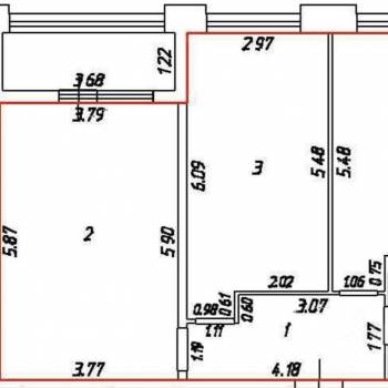 Продается 2-х комнатная квартира, 66,6 м²