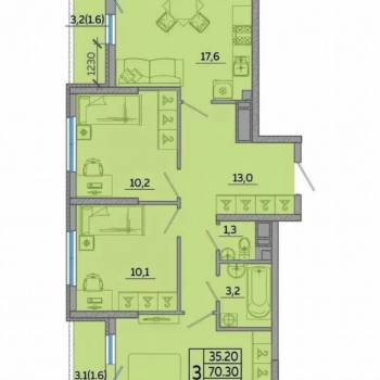 Продается 3-х комнатная квартира, 74 м²