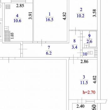 Продается 3-х комнатная квартира, 64 м²