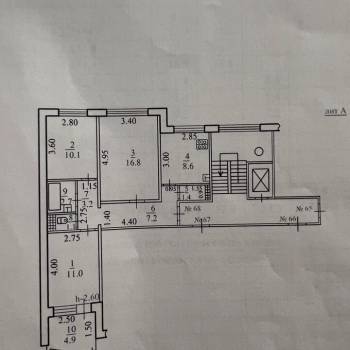 Продается 3-х комнатная квартира, 62,1 м²