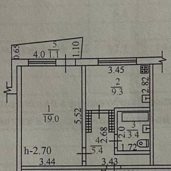 Продается 1-комнатная квартира, 38,2 м²