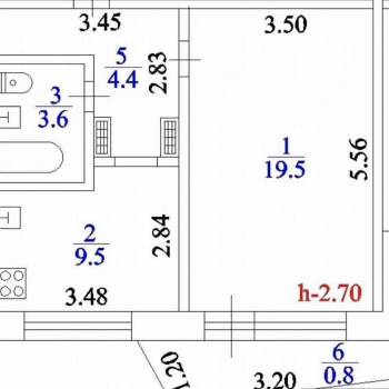 Продается 1-комнатная квартира, 37 м²