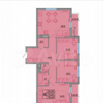 Продается 3-х комнатная квартира, 75 м²