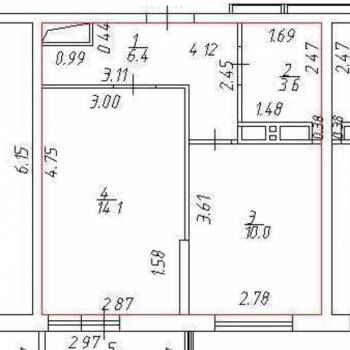 Продается 1-комнатная квартира, 35,9 м²