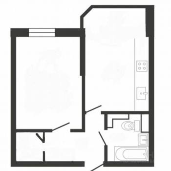 Продается 1-комнатная квартира, 41 м²