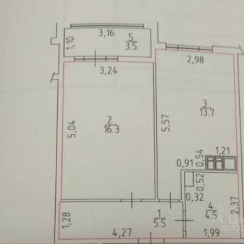 Продается 1-комнатная квартира, 43 м²