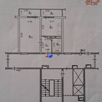 Продается 1-комнатная квартира, 39 м²