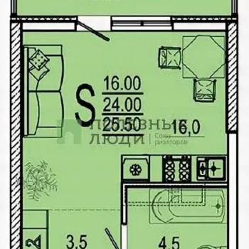 Продается 1-комнатная квартира, 30 м²