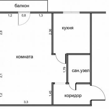 Сдается 1-комнатная квартира, 33 м²