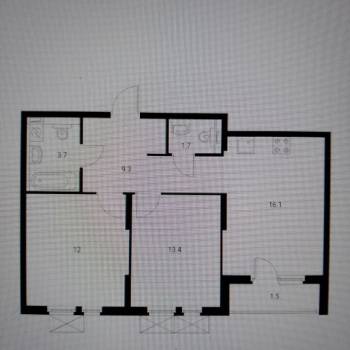 Продается 2-х комнатная квартира, 56 м²