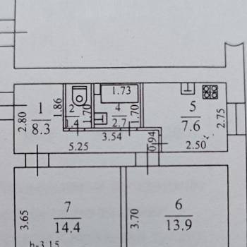 Продается 2-х комнатная квартира, 49 м²